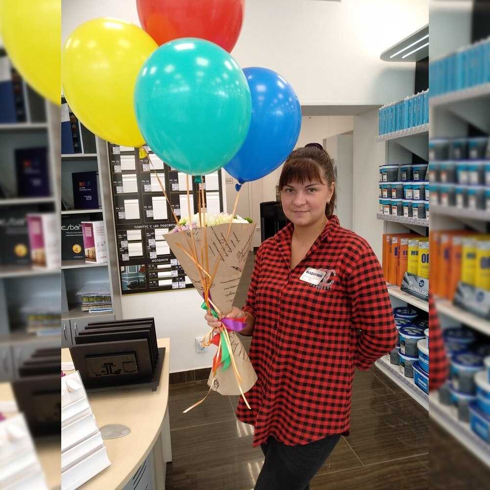 Фото букета «Букет Музыка огня + Шары гелиевые (букет и подарок 5 гелиевых шаров)» от клиента Воронцов Алексей Сергеевич